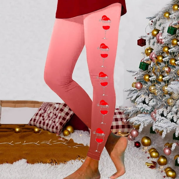 Gibobby Pantimedias Termicas Mujer Invierno Leggings de cintura alta con  estampado navideño para muj Gibobby