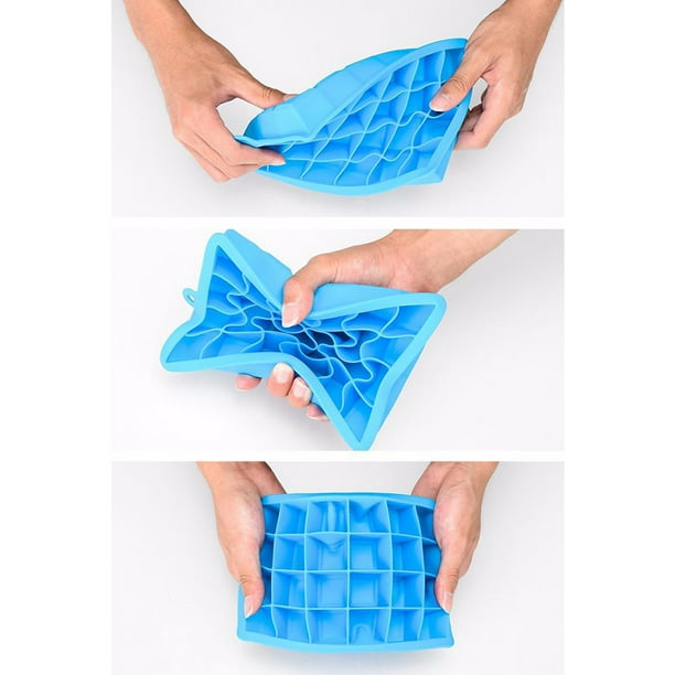 Moldes Para Cubos De Hielo U Chef Color Azul Set De 4 Bandejas