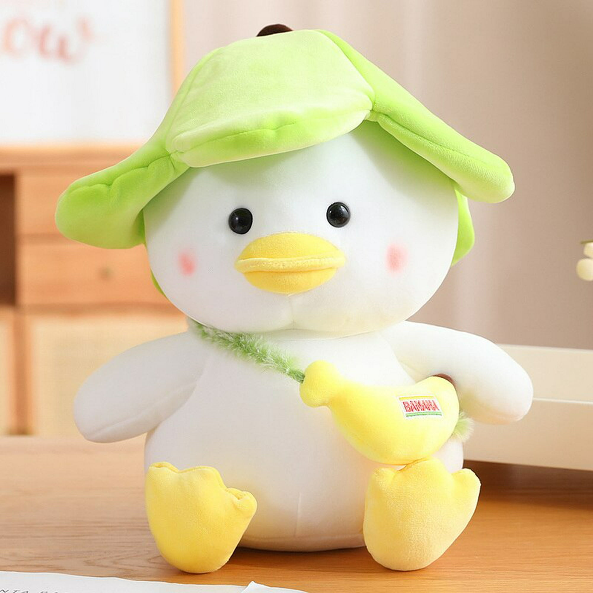 Juguete de peluche de pato plátano, accesorios Kawaii de peluche, pato  lindo relleno de plátano