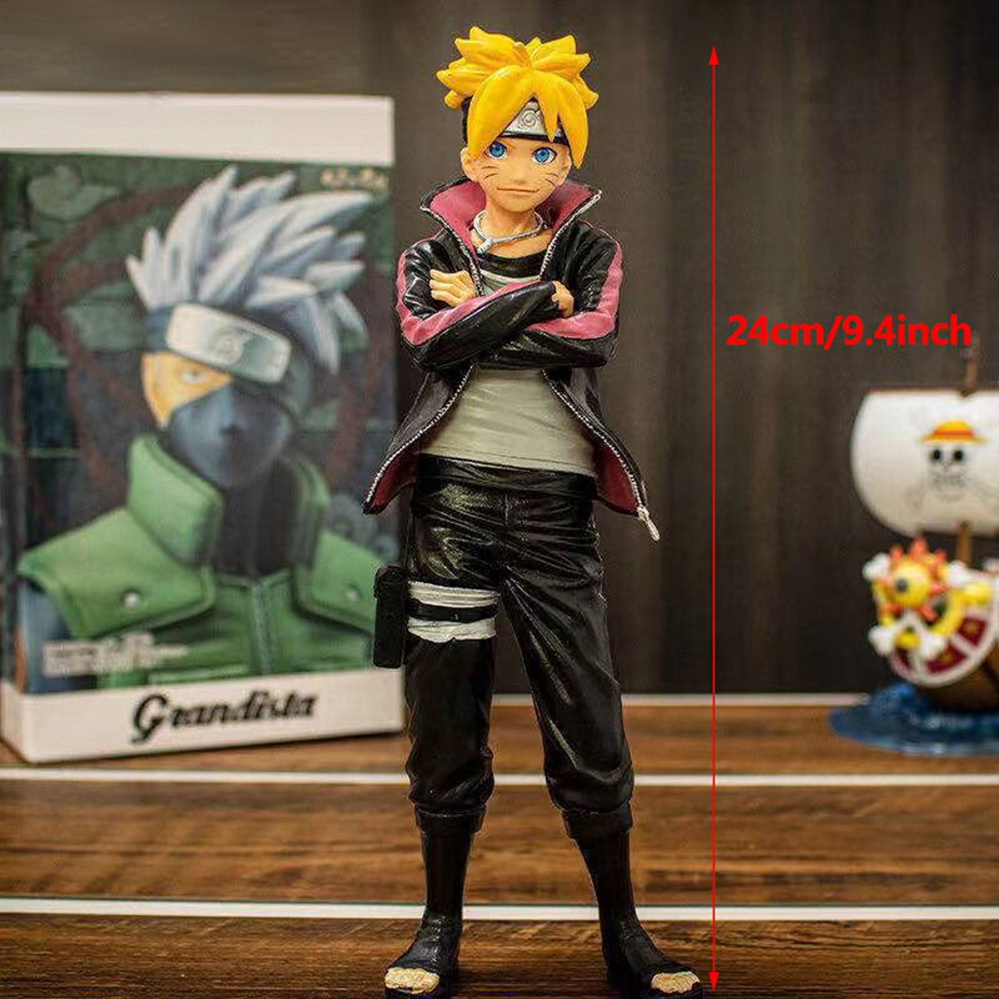 Naruto Uzumaki boruto figura anime, pai e filho versão, brinquedo