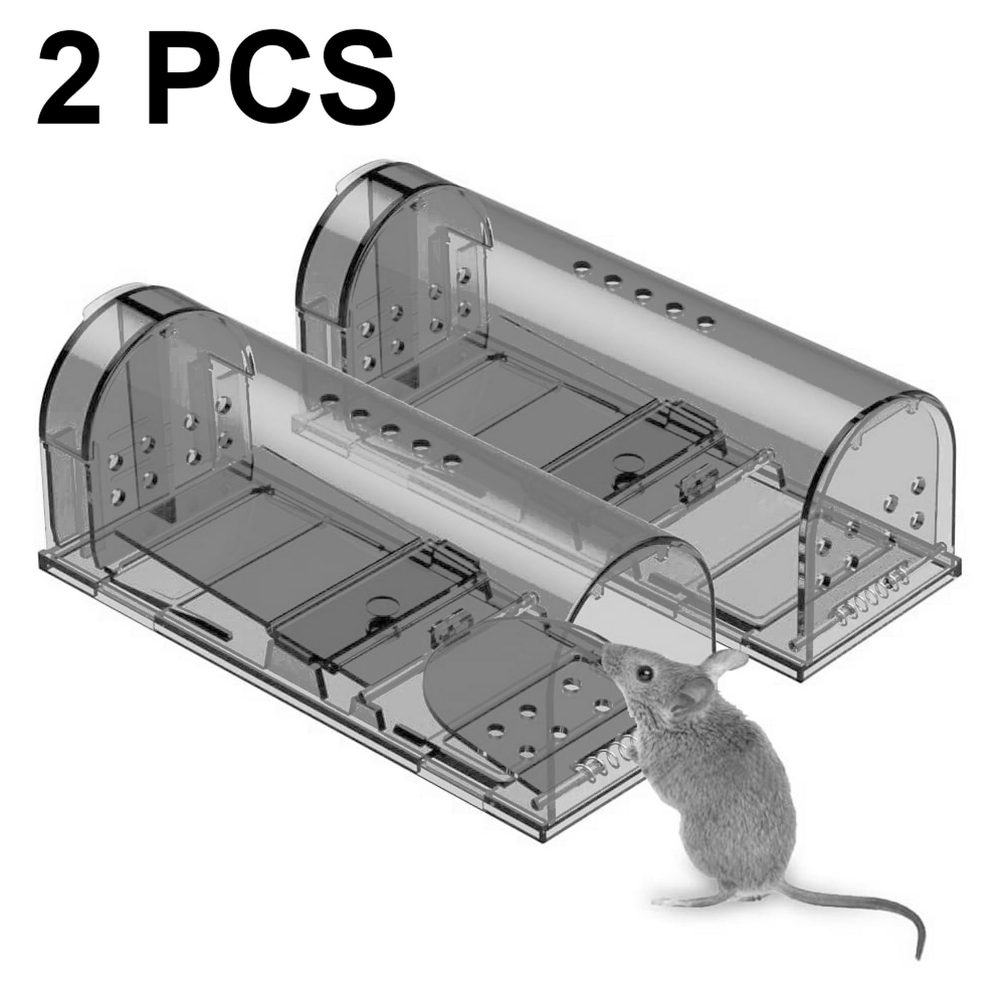  Thanos Trampas para ratones para uso en interiores y  exteriores, fáciles de instalar, sanitarias y rápidas y efectivas, seguras para  ratones, roedores, ratones, atrapa ratones, trampa humana para ratones (2,  verde) 