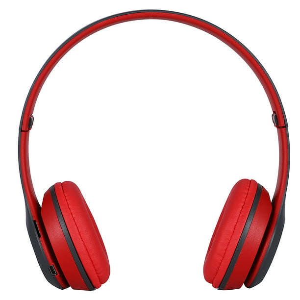  Auriculares inalámbricos Bluetooth P47 5.0+EDR Plegables y  extensibles Soporte recargable Teléfono móvil/Ipod/MP3/MP4/CD/PC  Reproductor FM (negro) : Electrónica