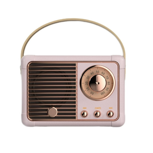 Radio portátil, radio retro vintage con altavoces integrados