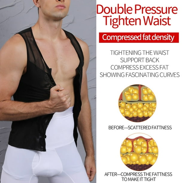 Camiseta moldeadora de cuerpo para hombre, camisas de compresión