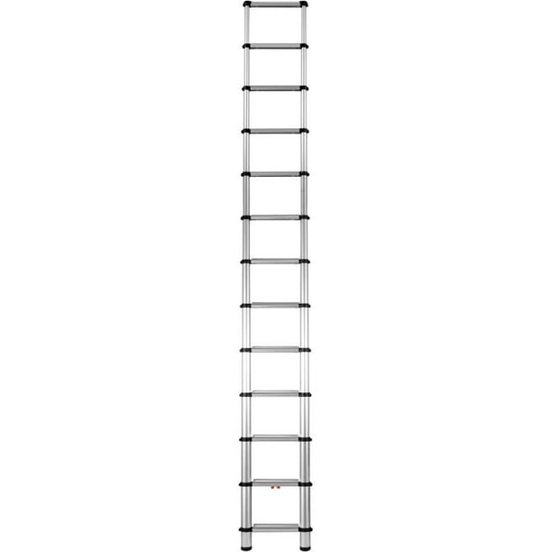 Escalera de aluminio escalera KNakasaki Escada telescópica de alumínio 5  metros 13 degraus blanco