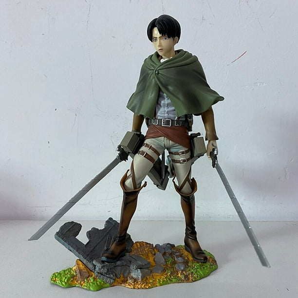 Figuras de acción de el rompecabezas de Levi Mikasa Ackerman, muñecos de  Anime de 10cm, Armin Arlert Eren Jager, 1 unidad 