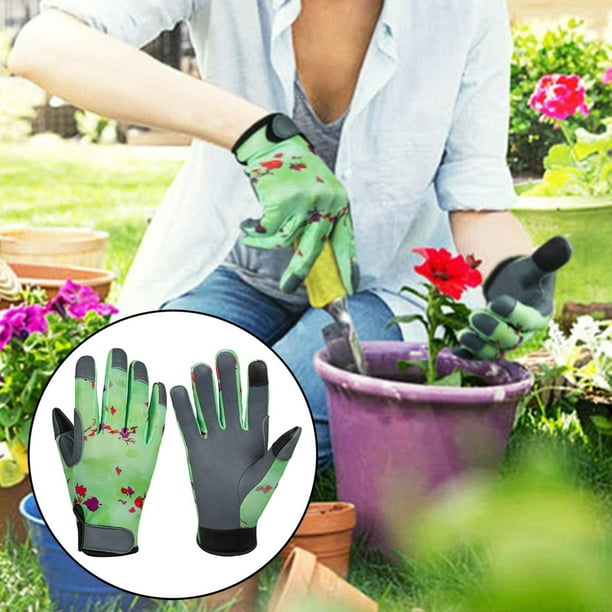 1 par de guantes de jardinería para mujer, guantes de trabajo en