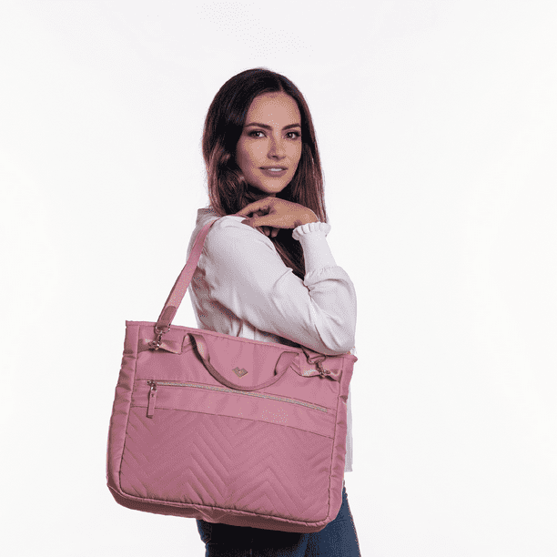 TOPDesign Bolsa de mano con inicial para laptop para mujer, elegante bolsa  de lona para computadora de 15.6 pulgadas, bolso de trabajo personalizado