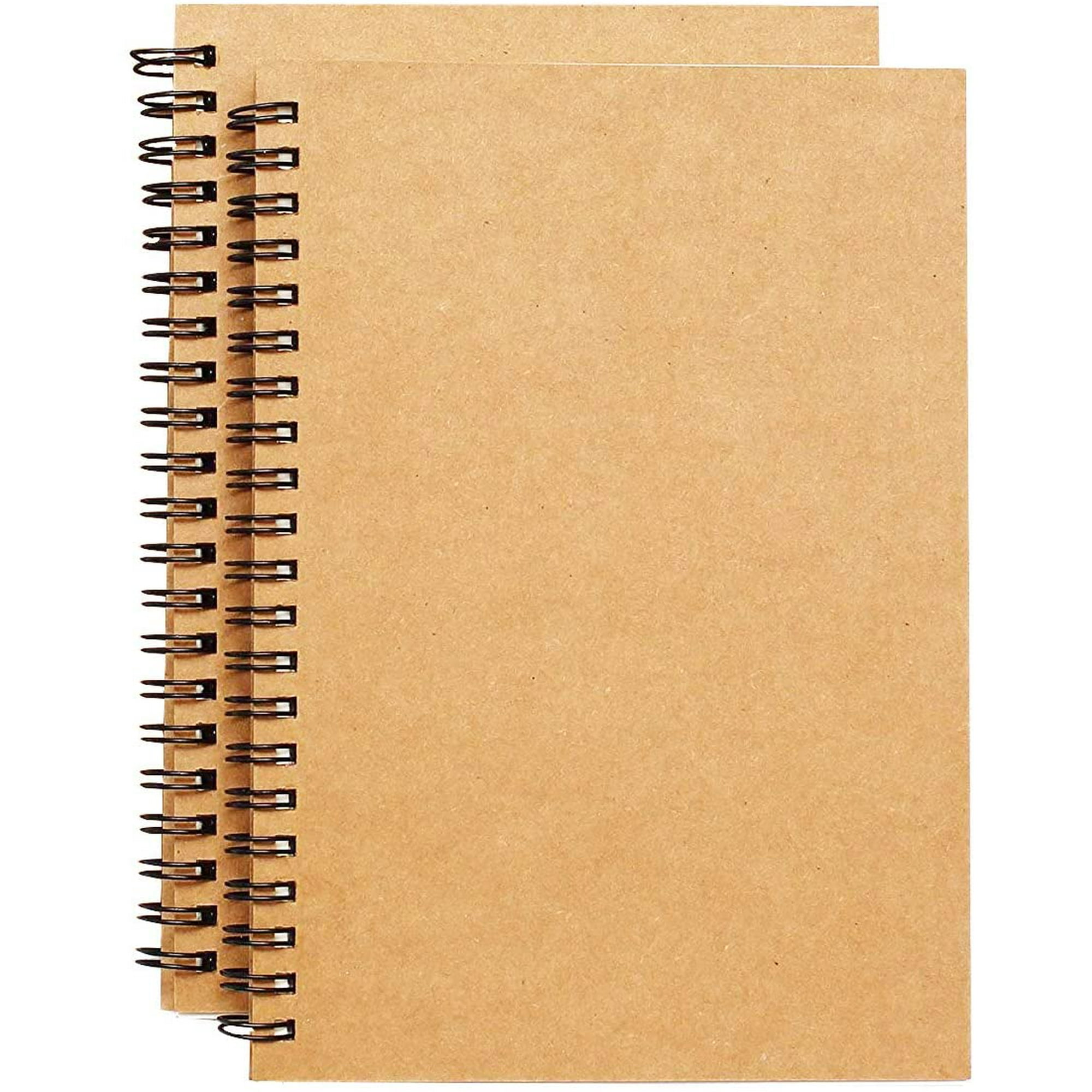 Cuaderno de espiral kraft con páginas negras 24 x 19 x 1,5 cm