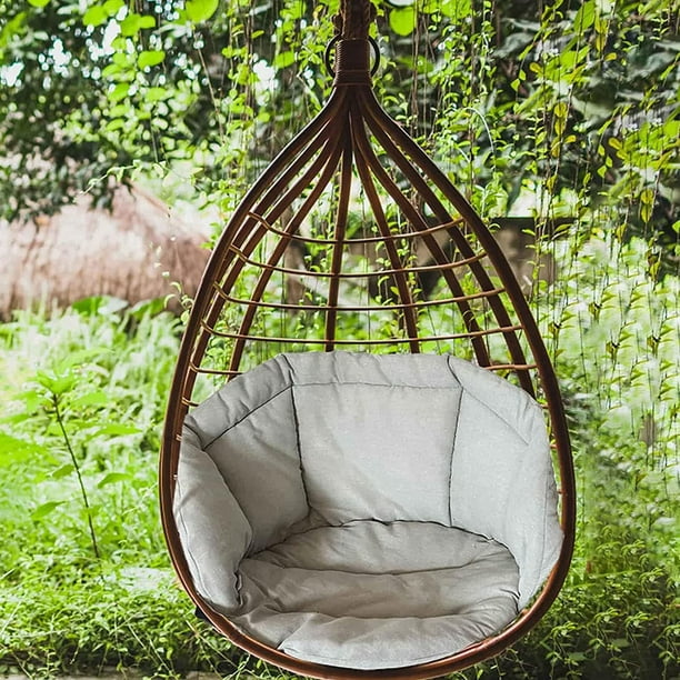  Msticker Cojín redondo grueso para silla, cesta colgante de  jardín, cojín de asiento de silla, cojín de suelo extraíble para silla de  huevo al aire libre, silla colgante (G 31.5 x