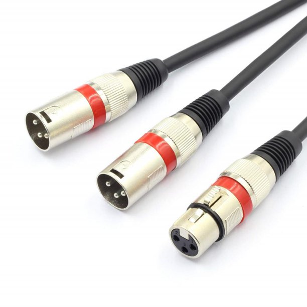 Cable de micrófono macho TRS a XLR de 635mm y 1 14 Likrtyny pulgadas  conector Jack 635 Cable de parche XLR doble blindaje equilibrado para  micrófonos