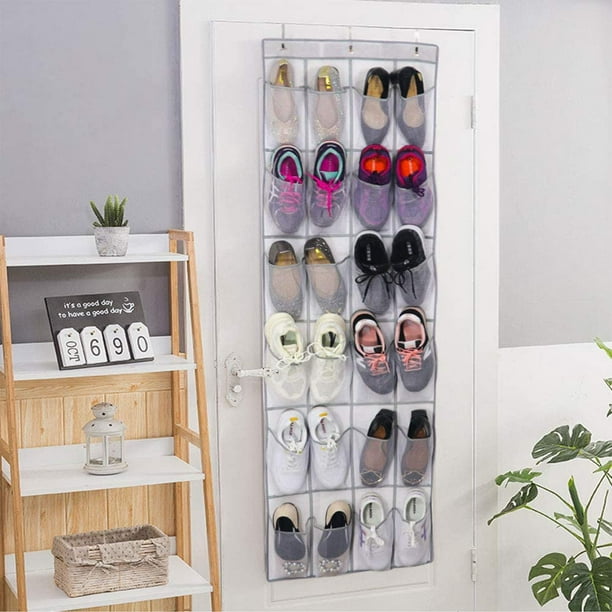 Organizador de zapatos sobre la puerta con bolsillo grande, zapatero  colgante para armario, soporte para zapatos, parte trasera de la puerta