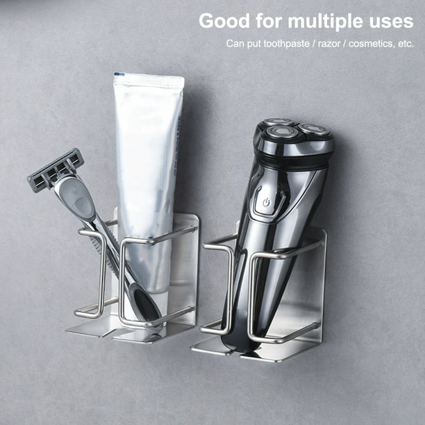 Bearachild Soporte para afeitadora de cepillos de dientes, estante de  almacenamiento, colgador para ahorrar espacio, organizador de montaje de  gran Juegos de accesorios de baño Bearachild HA064339-00