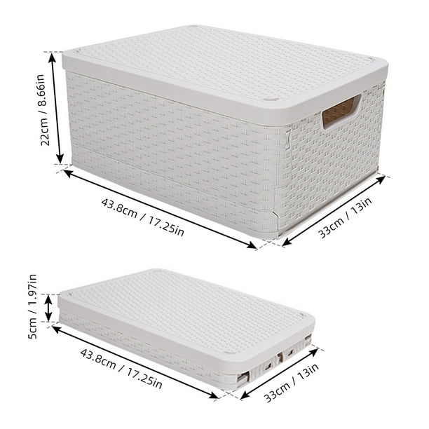 Caja de almacenaje plegable que sirve como asiento de color blanco The Home  Deco Factory Diempi