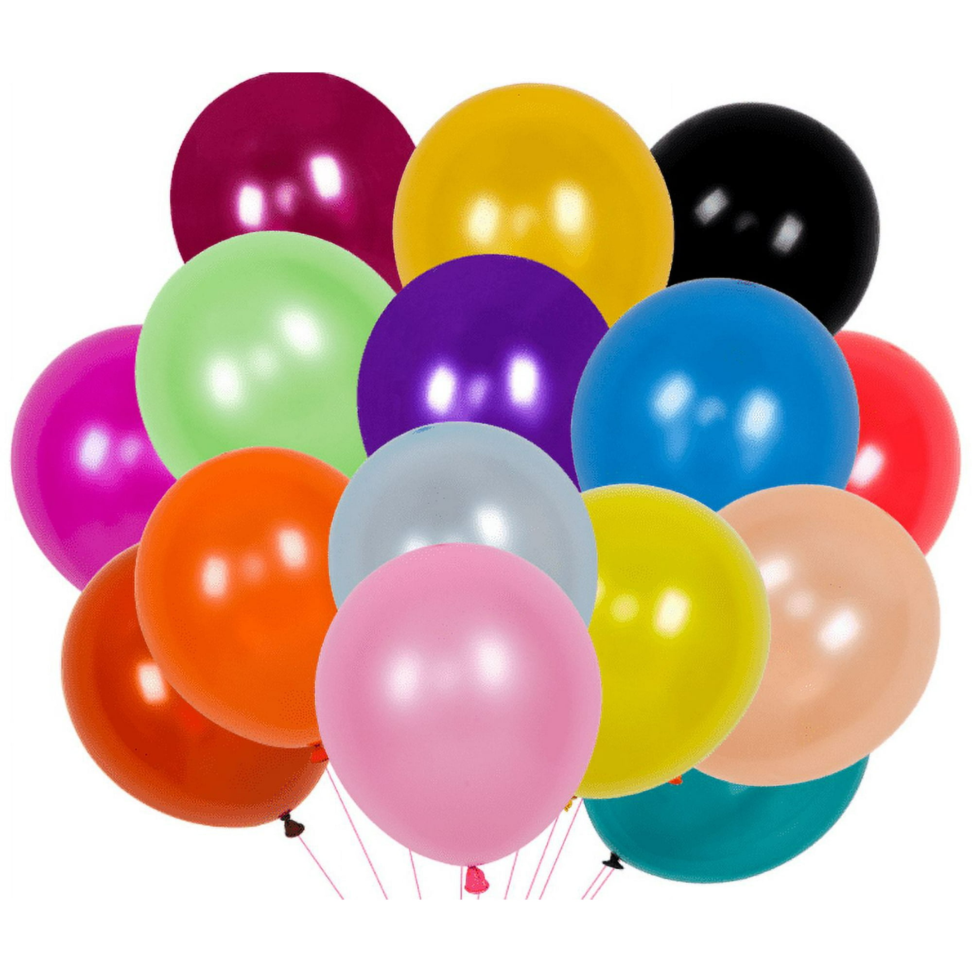 Globos de colores, 100 unidades, globos de látex arcoíris de 12 pulgadas de  colores surtidos con confeti adicional, globos de fiesta de 10 colores