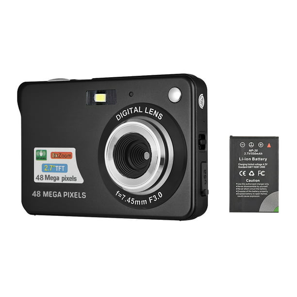 Cámara digital Videocámara de cámara digital portátil 1080P 48MP Anti-vibración  Zoom 8X Pantalla LCD de 2.7 pulgadas Detección de cara Captura de sonrisa  Batería de litio incorporada con bolsa de tran Andoer-2