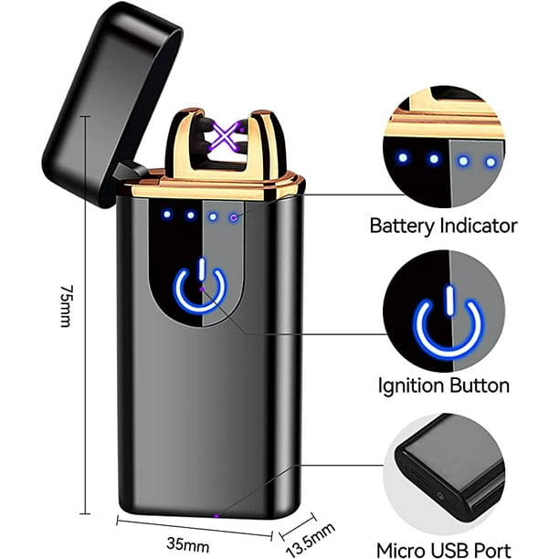 Encendedor electrónico USB, negro - Productos