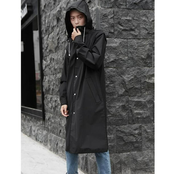  ZXXX Chubasquero para hombre para exteriores, chaqueta de  lluvia de empalme de color, sombrero desmontable, ligero, impermeable, con  bolsillo con cremallera, Negro - : Ropa, Zapatos y Joyería
