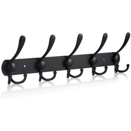 10 Uds ganchos individuales ganchos de pared negros perchero negro equipado  con tornillos de montaje