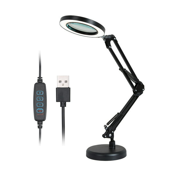 Lupa tipo lampara de escritorio con 2 aumentos MO-022 Verden
