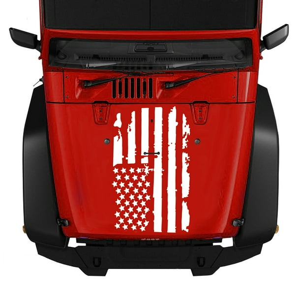 Pegatinas de capó Exterior de coche calcomanía de bandera de EE. UU. vinilo  para Jeep