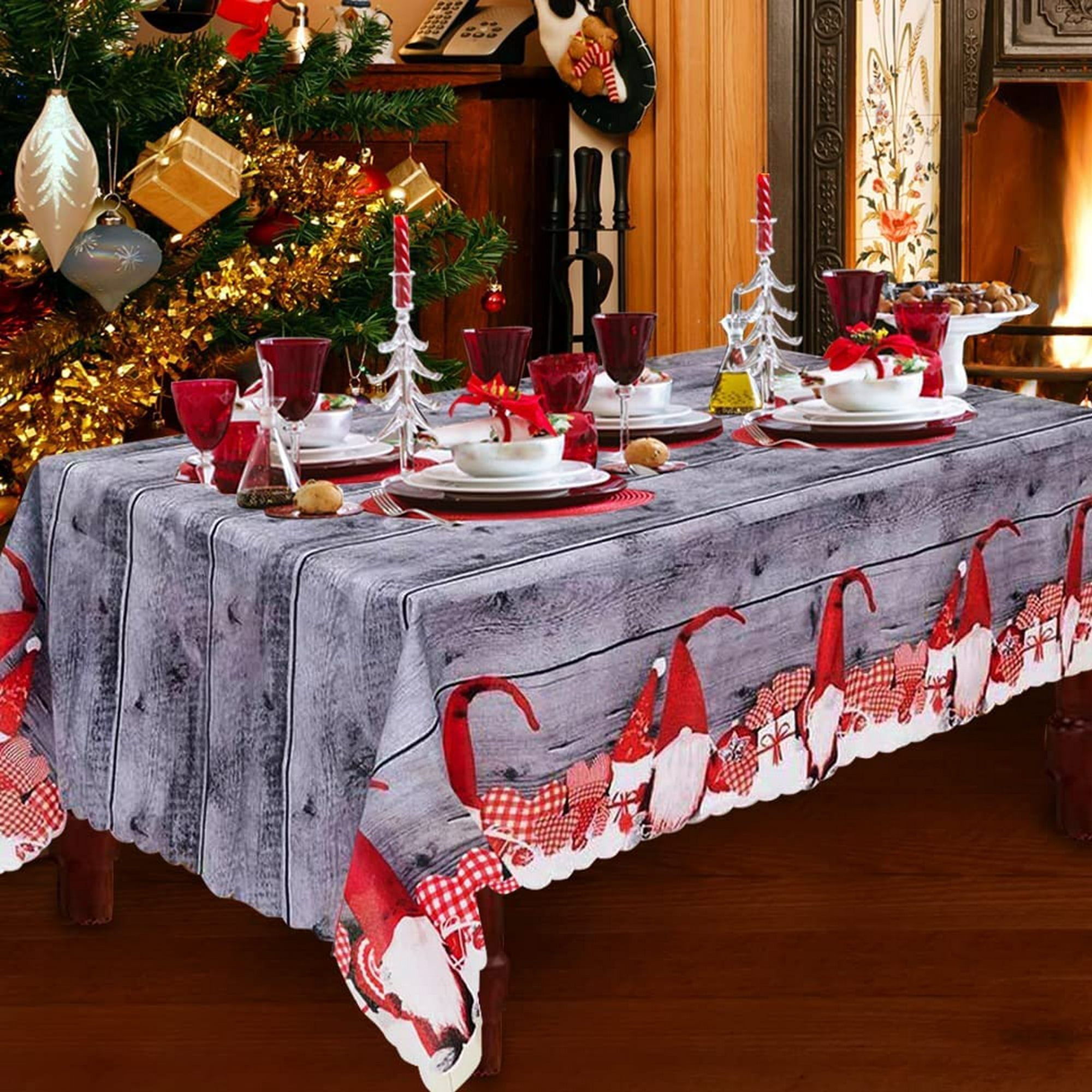 Los mejores manteles de Navidad para decorar una mesa rectangular