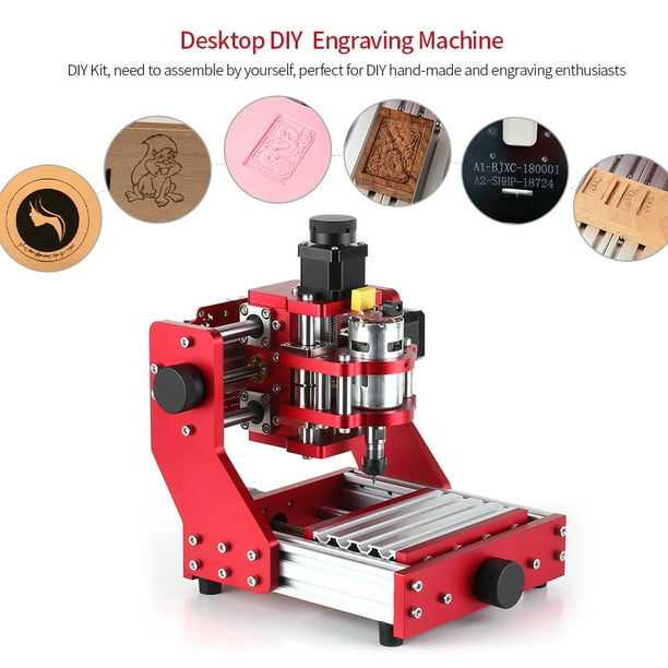  Fresadora CNC, alta precisión 24W Metal Mini fresadoras CNC  Z20005M CNC DIY herramienta de fresado Hine 20000rpm Router Grabador  Máquina para procesamiento de madera : Herramientas y Mejoras del Hogar