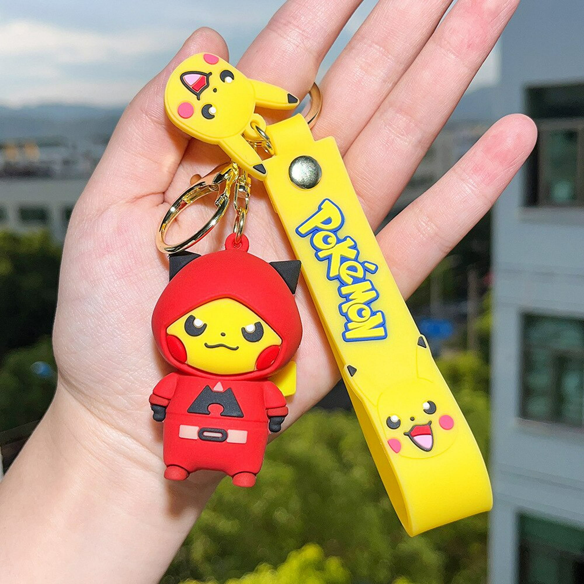 Kawaii Pokemon llavero lindo dibujos animados Pikachu llaveros coche llavero  muñeca mochila colgante adornos accesorios joyería regalos xuanjing unisex