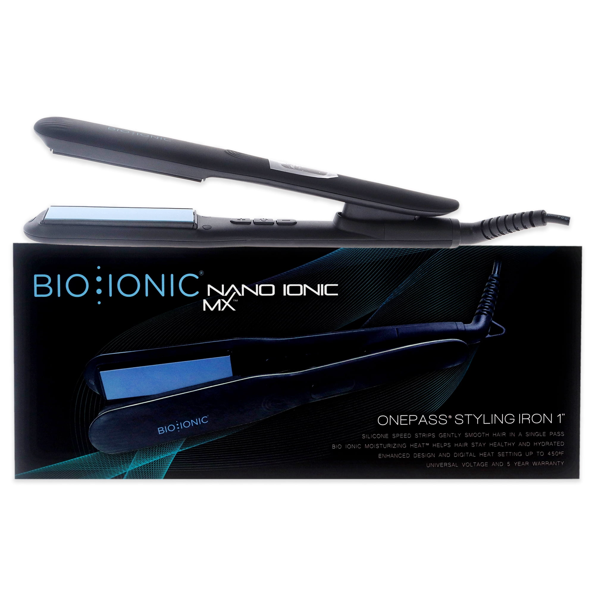 Bio ionic plancha alisadora plancha de peinado onepass nanoionic mx - negro st-Op-1.0-Lm 1 inch bio ionic bio ionic plancha alisadora 1 inch