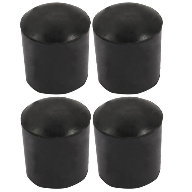 Softtouch Tapa de pata de silla de metal plegable de goma de  1-1/4 pulgadas, color negro, 2 piezas : Herramientas y Mejoras del Hogar