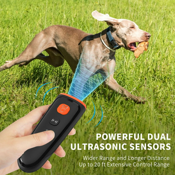 silbato para perros, dispositivo antiladridos con sensor dual ultrasónico,  ayudas para el entrenamiento y el comportamiento del perro, recargable