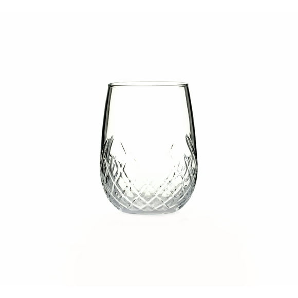 vintage juego de 6 vasos de vidrio soplado de 490 ml borgonovo rococo