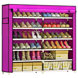 Zapatero para niños, caja de almacenamiento modular, color rosa, zapatero  para niña, dormitorio, sala de estar, cocina (tamaño : 6 capas)