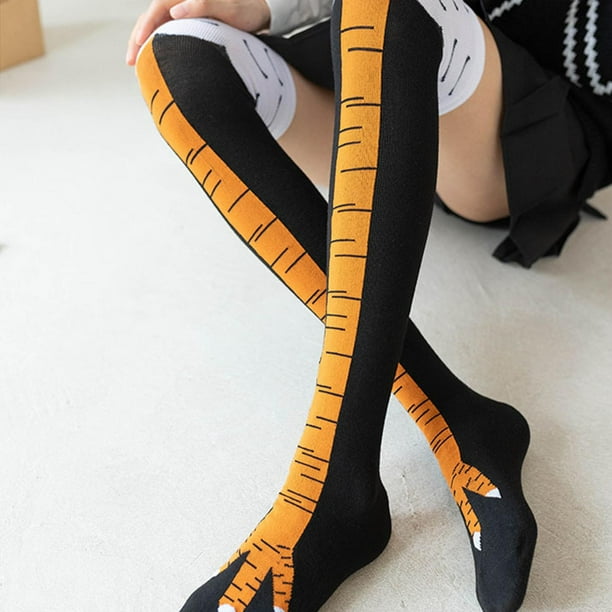 2 Calcetines Con , Diseño Moderno De Pata De Animal Para , Regalos De  Halloween, 55cm Sunnimix Calcetines largos de moda