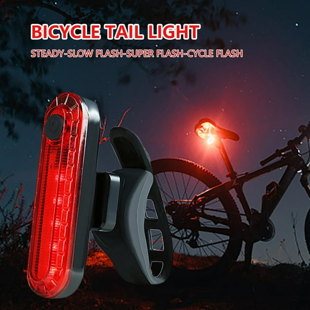Luz LED Trasera de Bicicleta con Batería Recargable Resistente al Agua