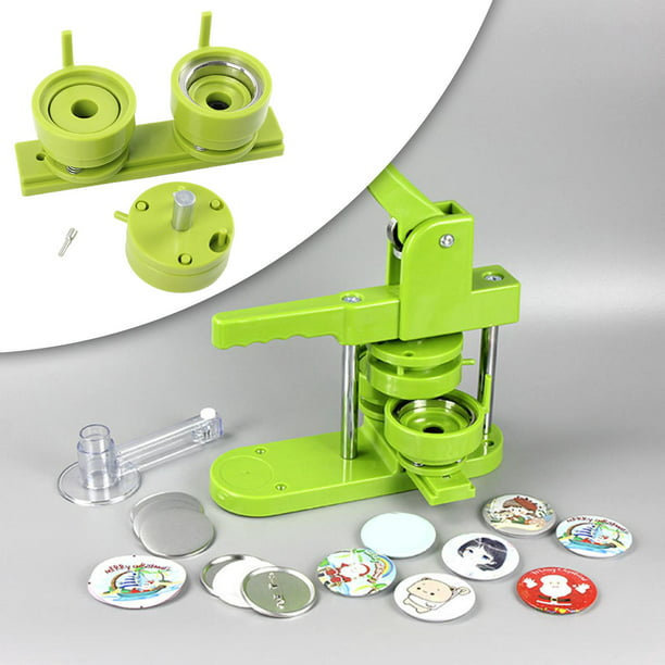 Máquina para hacer botones, máquina para hacer insignias, troqueladora para  tarjetas de papel, cuero, PVC (0.98 pulgadas)