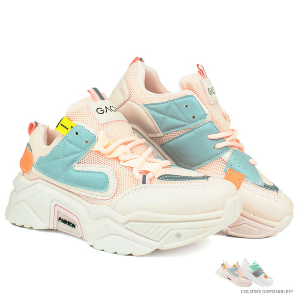 fuga de la prisión sufrimiento Cromático Tenis Para Mujer Sneakers De Moda Casuales Deportivos Gaon Roa - Aqua Gaon  Sneakers | Walmart en línea