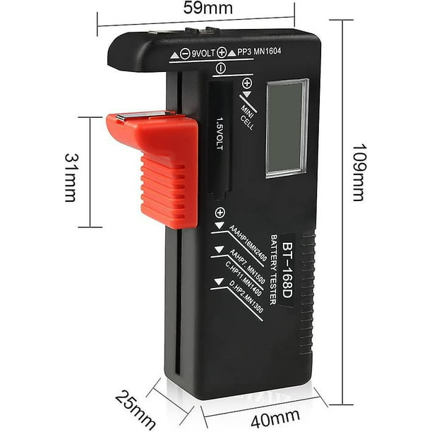 Comprobador de batería analógico, Comprobador de batería para pilas de  botón de 9v 1,5v (modelo: Bt-168) (a-1b) ZefeiWu 8390614856356