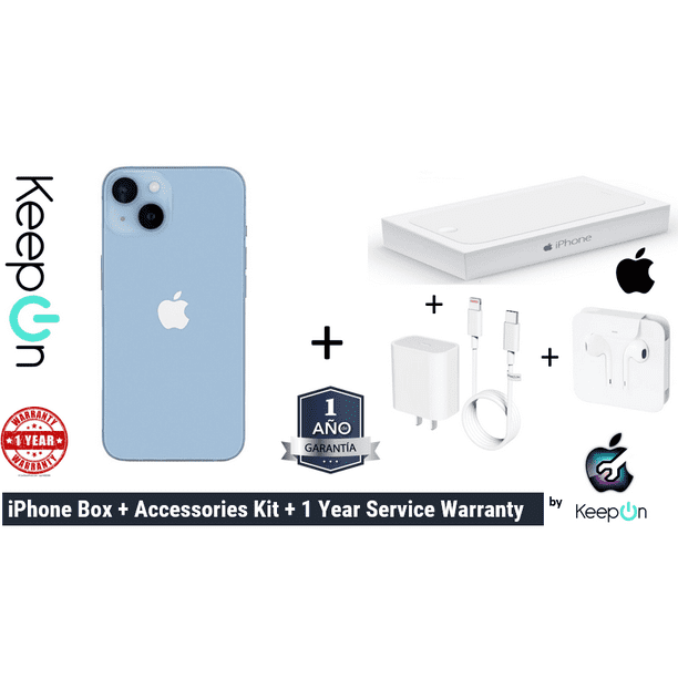 Apple iPhone 14 PLUS 128 (Incluye 1 año en Reparacion KeepOn + Cargador  Rapido y Protector Privado + Earpods + Caja Apple) BLUE AZUL Apple  REACONDICIONADO