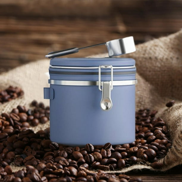 Gadget de cocina para bote de café con válvula de escape, contenedor  sellado de fruta seca, sellado de frijoles para cereales, aperitivos, 1.2L