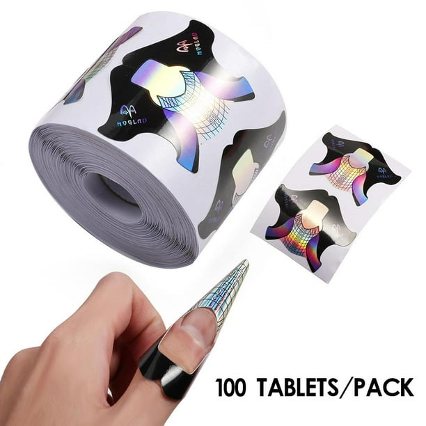 500 Pegatinas Guías Adhesivas Ajustables Plantillas Moldes Papel para Uñas  de Gel UV Extensiones Manicura Nail Art – OcioDual