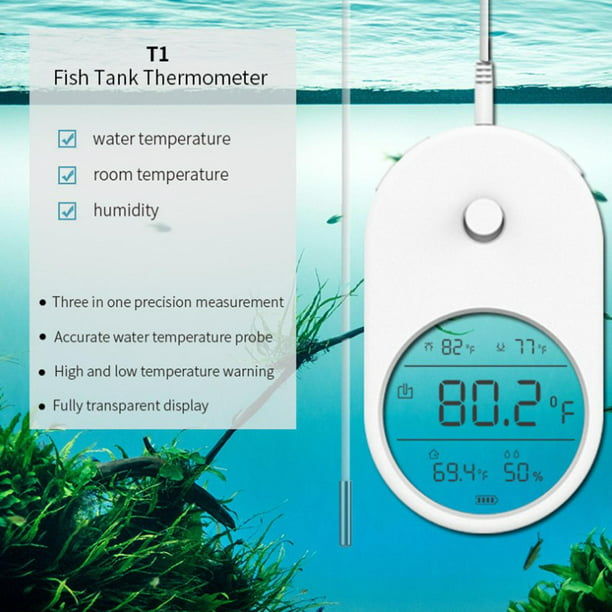Termómetro de acuario, termómetro de agua para , medición de temperatura  del terrario para , anfibios, agua de salada dulce Zulema termómetro  digital