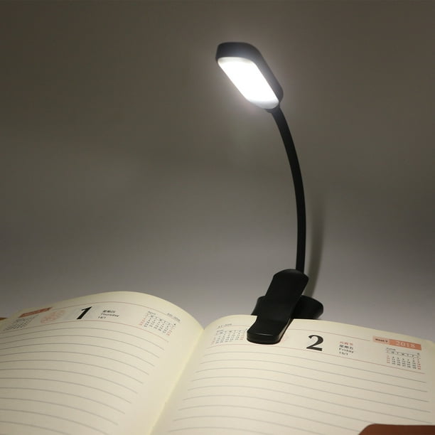  enclize Luz de libro para leer en la cama, LED recargable con  brillo continuo y temperatura de 3 colores, lámpara de clip fácil en la cama  nocturna ratones de biblioteca, estudiantes