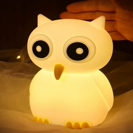 Linda luz nocturna de búho para niños, lámparas de animales recargables  USB, decoración de habitación multicolor, luz de alimentación creativa por  la