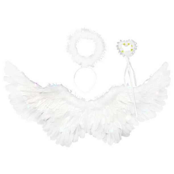 Alas de ángel para Disfraces de ángel para niñas cumpleaños de boda para  Cosplay Fiesta de Halloween , Los 65x35cm Baoblaze Juguetes de ala de ángel  de Costunme