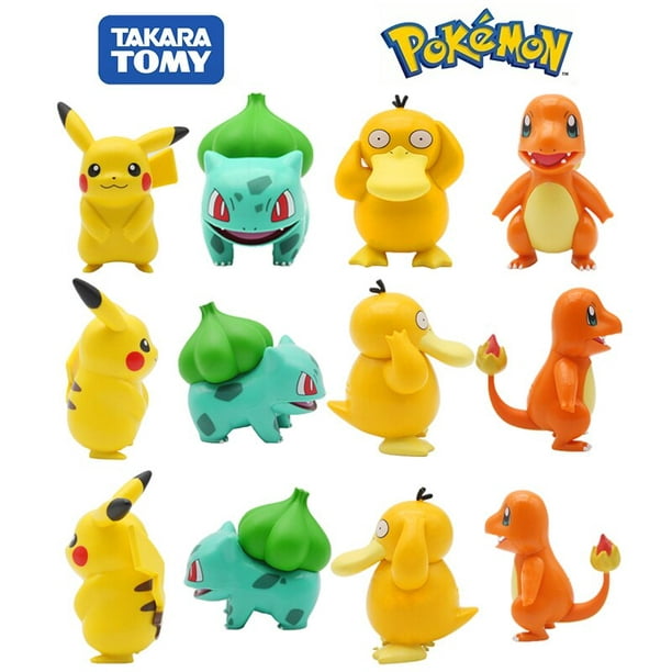 Figuras de acción de Pokémon para niños, 6 unids/set, Pikachu, PVC,  decoración de coche, adornos, modelo, regalos de cumpleaños