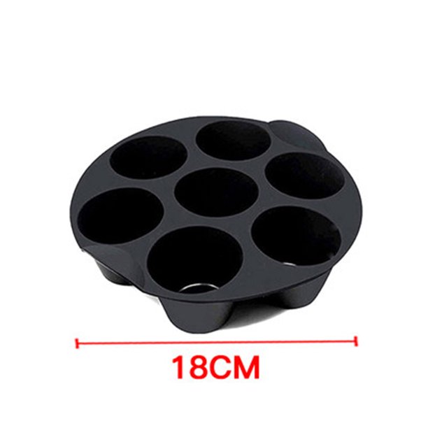 Molde de silicona para freidora de aire 7 cavidades magdalenas magdalenas  tazas para hornear molde para pasteles (16 cm) JShteea Libre de BPA