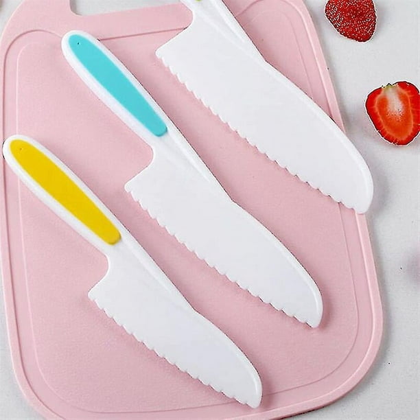  Zulay - Juego de cuchillos para niños para cocinar y cortar  frutas, verduras y pasteles, juego de cuchillos de inicio perfecto para  manos pequeñas en la cocina, cuchillo de nailon de