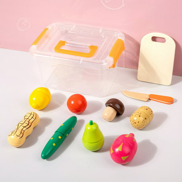 Montessori 13 Piezas, Juegos Cocina Plástico, Cuchillos/tabla
