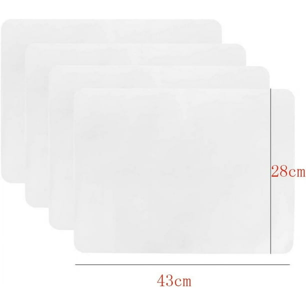 12 PCS (43X28cm)-Mantel individual de plástico transparente para cocina de  niños Reutilizable Transparente Antideslizante y resistente al calor  Excelente Rendimiento ER006093CYL